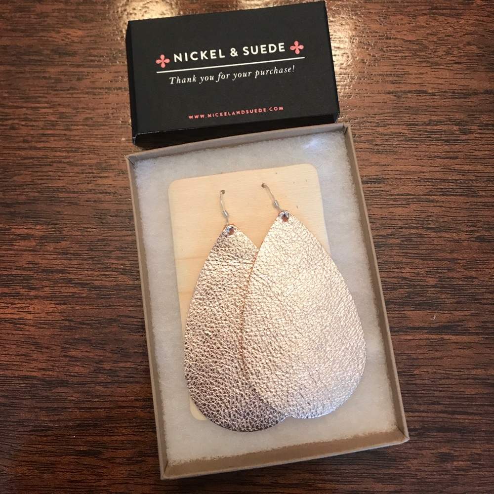 Nickel & Suede earrings